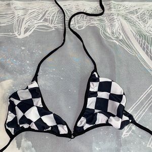 checkered bikin top